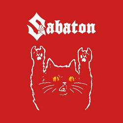 Свитшот хлопковый мужской Sabaton rock cat, цвет: красный — фото 2