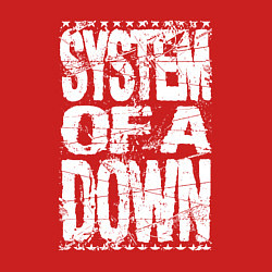Свитшот хлопковый мужской System of a down - stencil, цвет: красный — фото 2