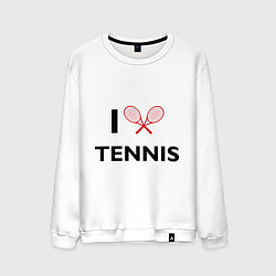 Свитшот хлопковый мужской I Love Tennis, цвет: белый