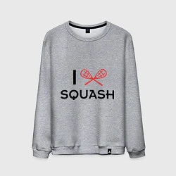 Свитшот хлопковый мужской I Love Squash, цвет: меланж