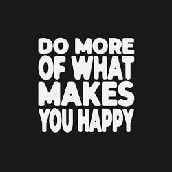 Свитшот хлопковый мужской Надпись Do more of what makes you happy, цвет: черный — фото 2