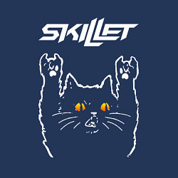 Свитшот хлопковый мужской Skillet rock cat, цвет: тёмно-синий — фото 2