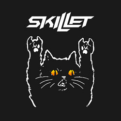 Свитшот хлопковый мужской Skillet rock cat, цвет: черный — фото 2