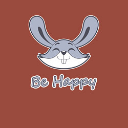 Свитшот хлопковый мужской Кролик be happy, цвет: кирпичный — фото 2