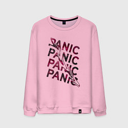 Свитшот хлопковый мужской Panic, цвет: светло-розовый
