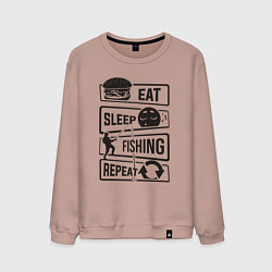 Мужской свитшот Eat sleep fishing repeat