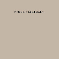Свитшот хлопковый мужской Игорь, ты заебал: Надо было сразу тебя нахуй посла, цвет: миндальный — фото 2