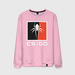 Свитшот хлопковый мужской CS spider, цвет: светло-розовый