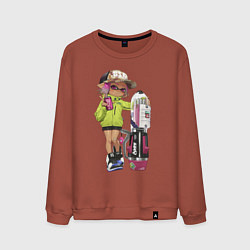 Свитшот хлопковый мужской Inkling girl, цвет: кирпичный