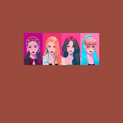 Свитшот хлопковый мужской Портреты Black pink, цвет: кирпичный — фото 2