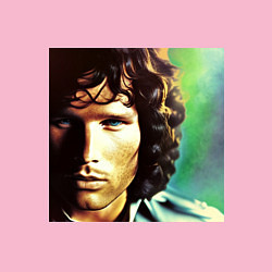 Свитшот хлопковый мужской Jim Morrison One eye Digital Art, цвет: светло-розовый — фото 2