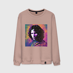 Свитшот хлопковый мужской Jim Morrison few color digital Art, цвет: пыльно-розовый