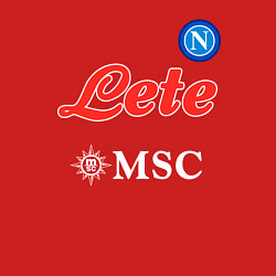 Свитшот хлопковый мужской Хвича Кварацхелия ФК Наполи форма домашняя, цвет: красный — фото 2