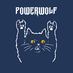 Свитшот хлопковый мужской Powerwolf rock cat, цвет: тёмно-синий — фото 2
