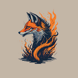 Свитшот хлопковый мужской Burning fox, цвет: миндальный — фото 2