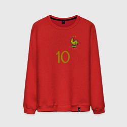 Свитшот хлопковый мужской Килиан Мбаппе ЧМ 2022 сборная Франции, цвет: красный