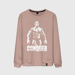 Свитшот хлопковый мужской Arnold conquer, цвет: пыльно-розовый