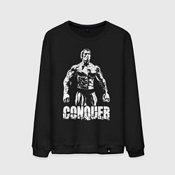 Свитшот хлопковый мужской Arnold conquer, цвет: черный