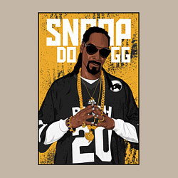 Свитшот хлопковый мужской Snoop dogg с цепями, цвет: миндальный — фото 2