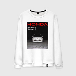 Свитшот хлопковый мужской Honda Integra Type-R обложка, цвет: белый
