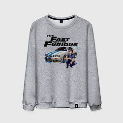 Свитшот хлопковый мужской Брайан ОКоннер Nissan Skyline R34, цвет: меланж