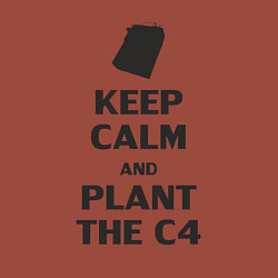 Свитшот хлопковый мужской Plant c4 - Counter Strike meme, цвет: кирпичный — фото 2