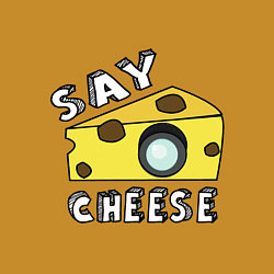 Свитшот хлопковый мужской Say cheese, цвет: горчичный — фото 2