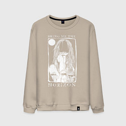 Свитшот хлопковый мужской Bring Me the Horizon girl, цвет: миндальный