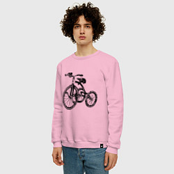 Свитшот хлопковый мужской Low rider, цвет: светло-розовый — фото 2