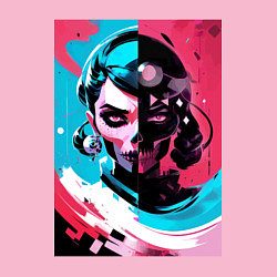 Свитшот хлопковый мужской Взгляд ведьмы - нейросеть - поп арт, цвет: светло-розовый — фото 2