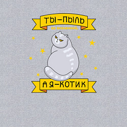 Свитшот хлопковый мужской Ты-пыль во вселенной, а я - котик, цвет: меланж — фото 2