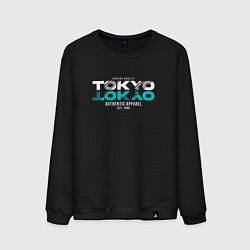 Свитшот хлопковый мужской Tokyo Inscription, цвет: черный