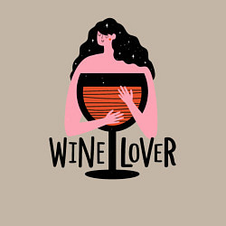 Свитшот хлопковый мужской Любитель вина, цвет: миндальный — фото 2