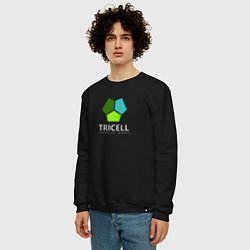 Свитшот хлопковый мужской Tricell Inc, цвет: черный — фото 2