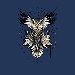 Свитшот хлопковый мужской Сова викинга, цвет: тёмно-синий — фото 2