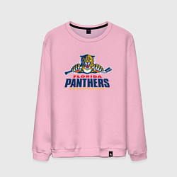 Свитшот хлопковый мужской Florida panthers - hockey team, цвет: светло-розовый