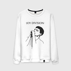 Свитшот хлопковый мужской Йен Кёртис Joy Division, цвет: белый