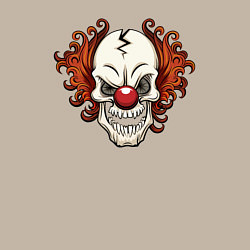 Свитшот хлопковый мужской Clown skull, цвет: миндальный — фото 2