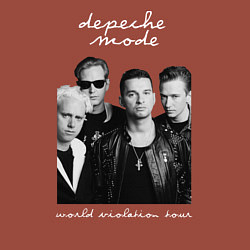 Свитшот хлопковый мужской Depeche Mode World Violation Tour Band, цвет: кирпичный — фото 2