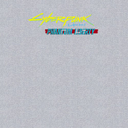 Свитшот хлопковый мужской Cyberpunk 2077 phantom liberty logo v1, цвет: меланж — фото 2