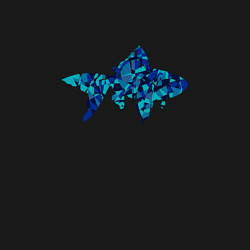 Свитшот хлопковый мужской Морская рыбка из мозаики, цвет: черный — фото 2