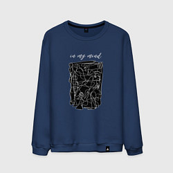 Свитшот хлопковый мужской In my mind, цвет: тёмно-синий