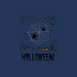 Свитшот хлопковый мужской Хэллоуин в конце октября, цвет: тёмно-синий — фото 2