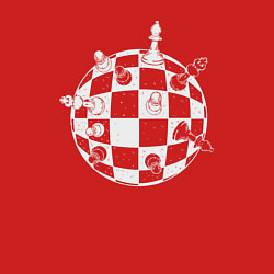 Свитшот хлопковый мужской Мир шахмат, цвет: красный — фото 2