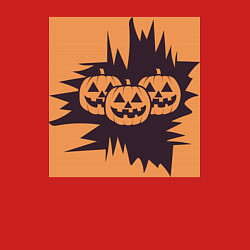 Свитшот хлопковый мужской Halloween фонарь джек тыква, цвет: красный — фото 2
