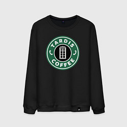 Свитшот хлопковый мужской Tardis coffee, цвет: черный