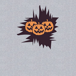 Свитшот хлопковый мужской Halloween фонарь джек из тыквы, цвет: меланж — фото 2