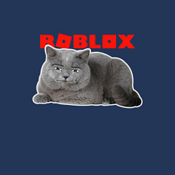 Свитшот хлопковый мужской Кот roblox, цвет: тёмно-синий — фото 2