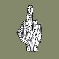 Свитшот хлопковый мужской Кактусовый палец, цвет: авокадо — фото 2