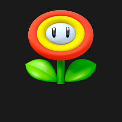 Свитшот хлопковый мужской Цветок Марио, цвет: черный — фото 2